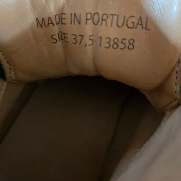 The Office of Angela Scott Gemma Black White Leather High Top Sneakers Size 7.5 - Picture 8 of 9